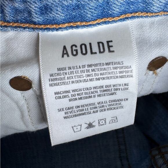 Agolde Jamie High Rise Classic in Shakedown Size 23 or 0 100% Cotton Straight - Picture 7 of 11